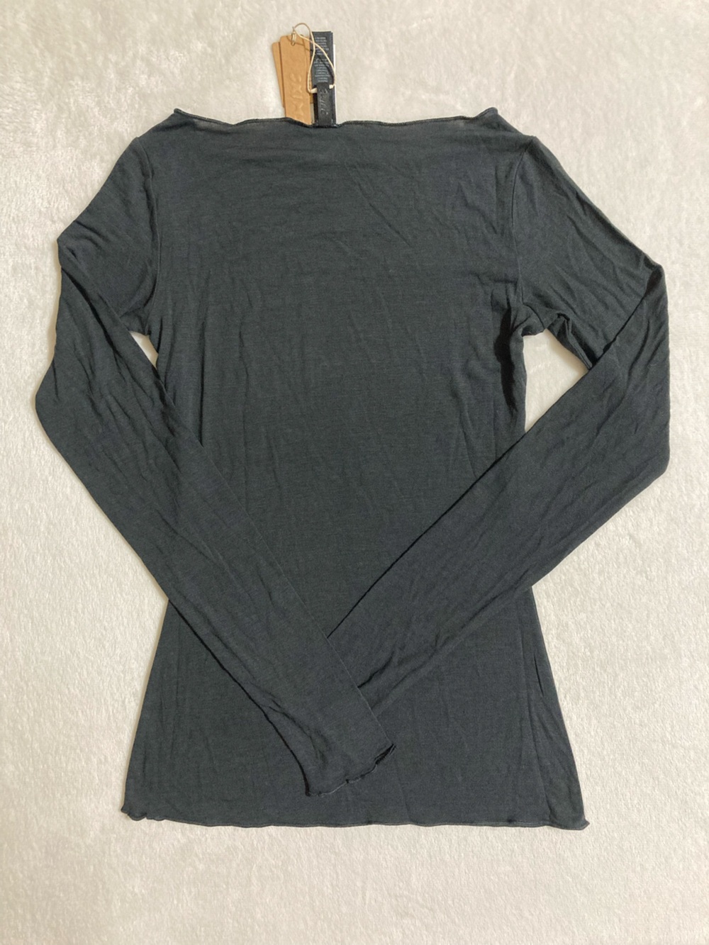 SKIMS Sheer Modal Long Sleeve T-Shirt XS - Picture 9 of 11